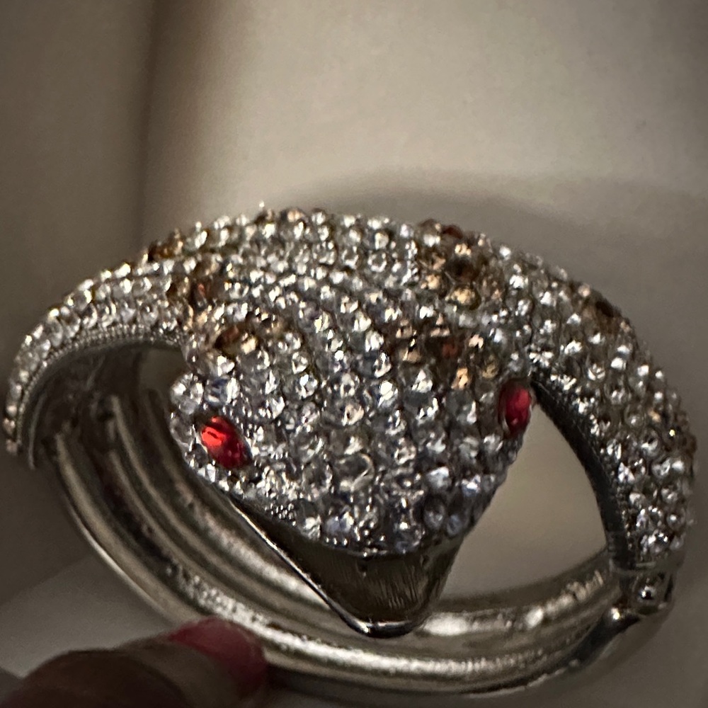 Number 1 stunner pictures don’t do it justice… Elegant Crystal Snake Bracelet